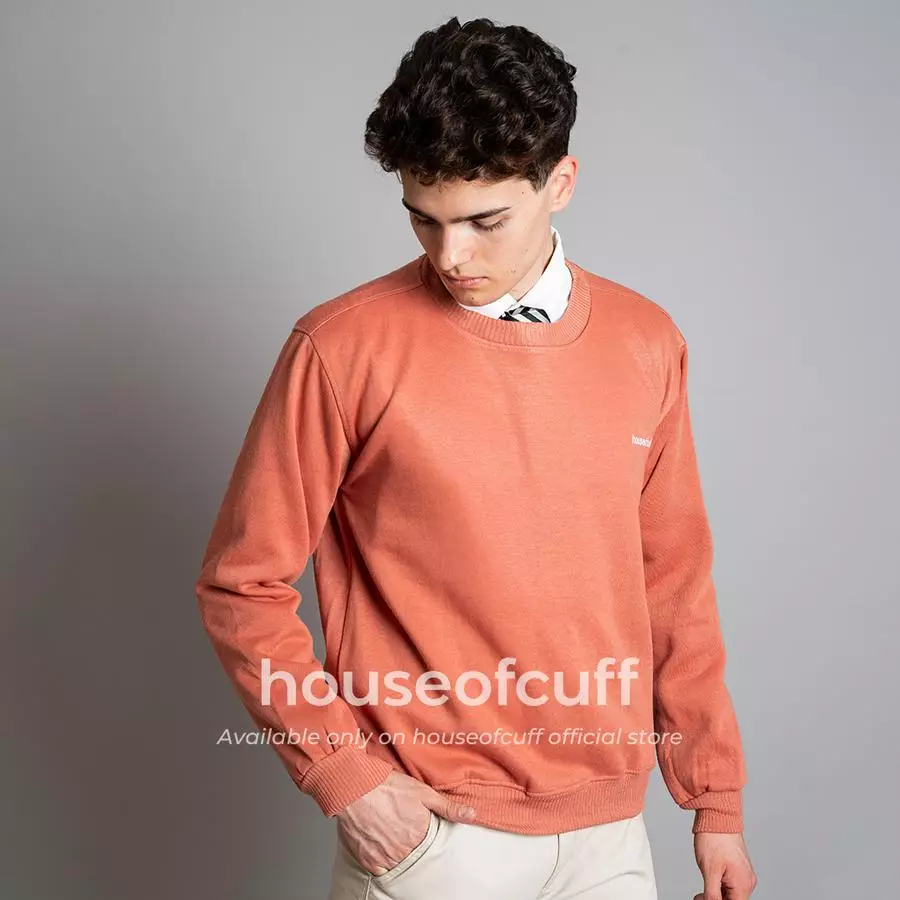 Houseofcuff sweater crewneck basic outer salmon