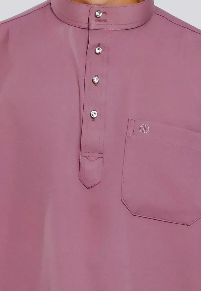 Alain Delon Baju Melayu Regular Fit Sedondon anak Budak - 19025001-26DustyPurple