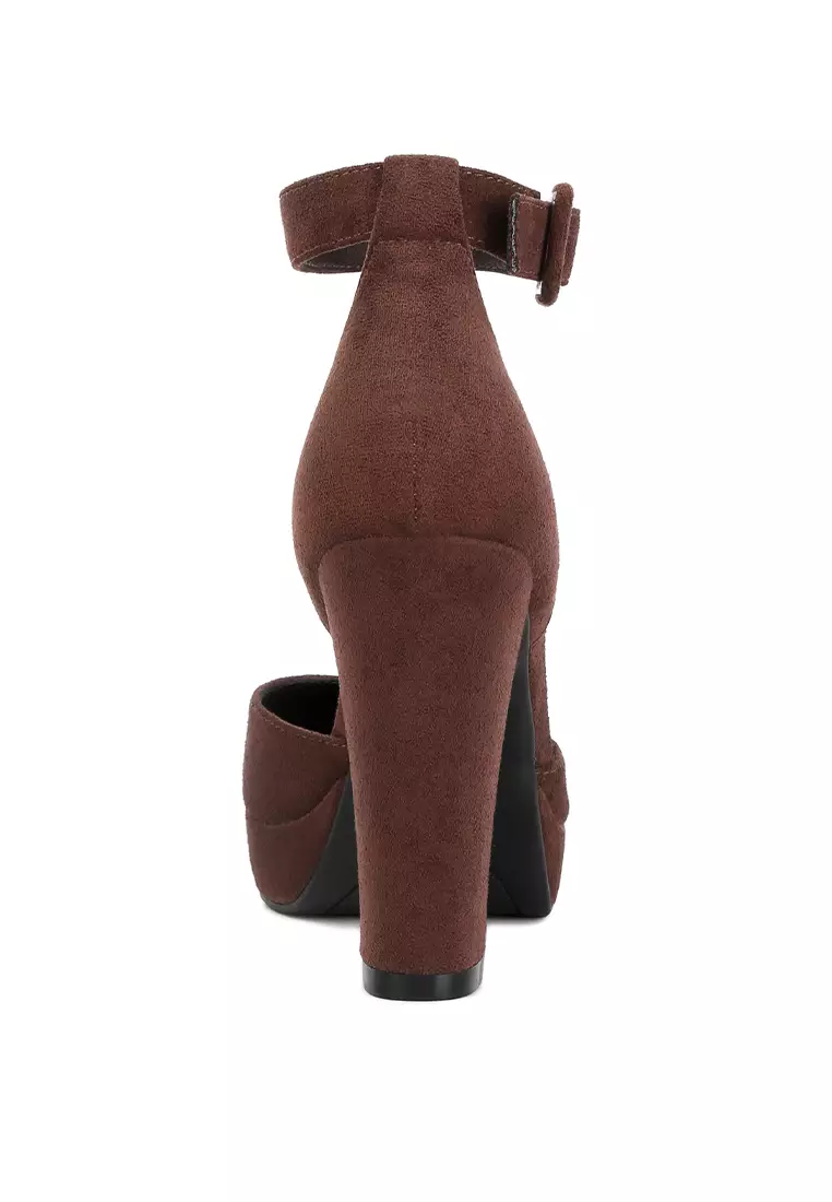 Buy London Rag Brown Ankle Strap Platform Heel Sandals 2025 Online