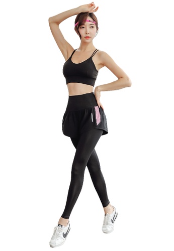YG Fitness multi (2PCS) Quick-Drying Running Fitness Yoga Dance Suit (Bra+Bottoms) 4EADDUS9DC9E73GS_1
