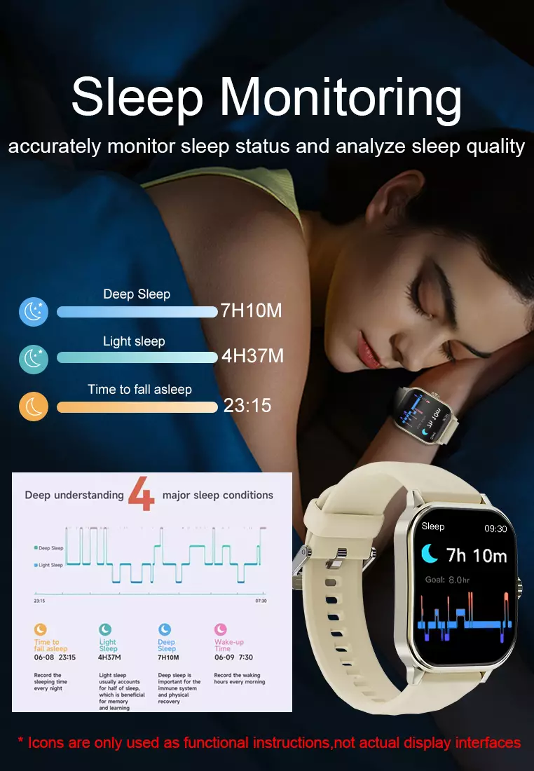 Smart Watch U9 2.1 inch 3D Flexible Surface Bluetooth Calling Temperature Measurement Jam Pintar Khaki