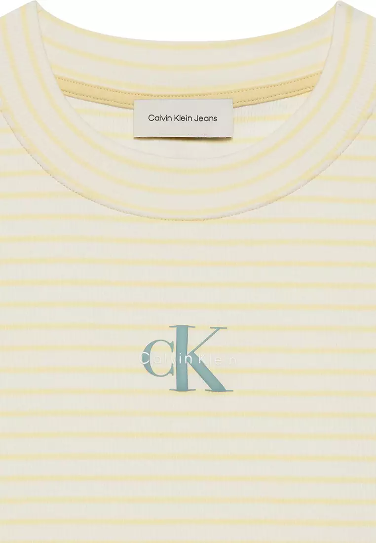 Slim Ribbed Stripe T-Shirt - Calvin Klein Jeans