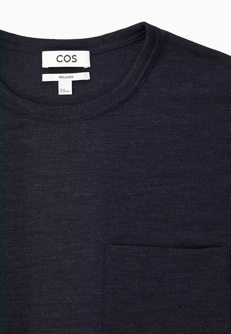 Buy COS Wool-Blend Long-Sleeved T-Shirt Online | ZALORA Malaysia
