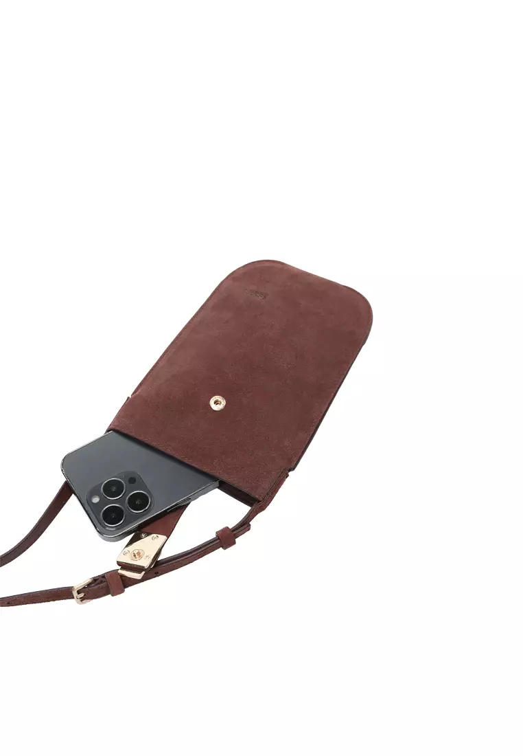 ZANA Phone Pouch - Suede Coconut