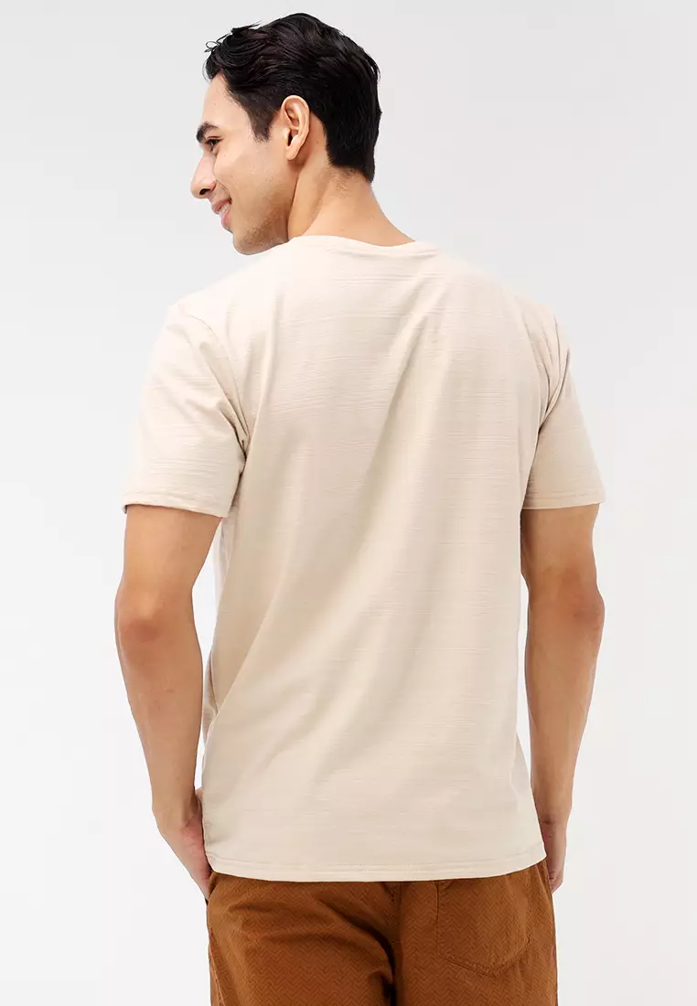 Round Neck Crazyline Short Sleeves T-Shirt