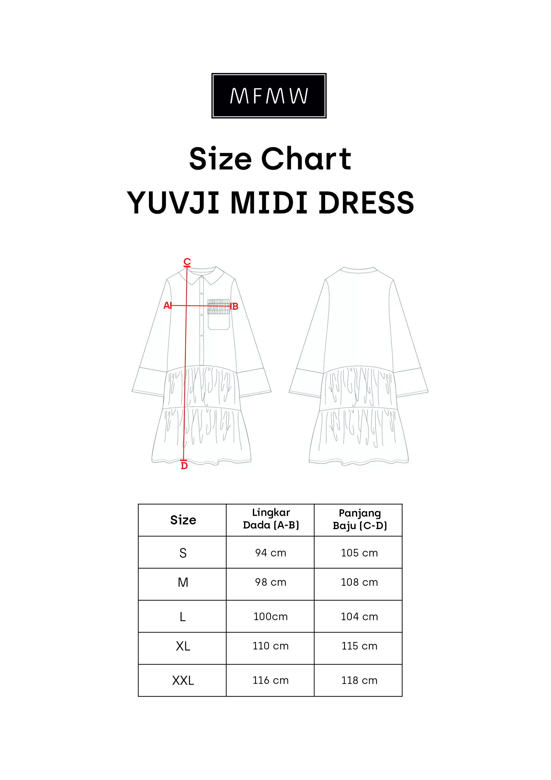 MFMW Yuvji Midi Dress Hijau Motif Kotak