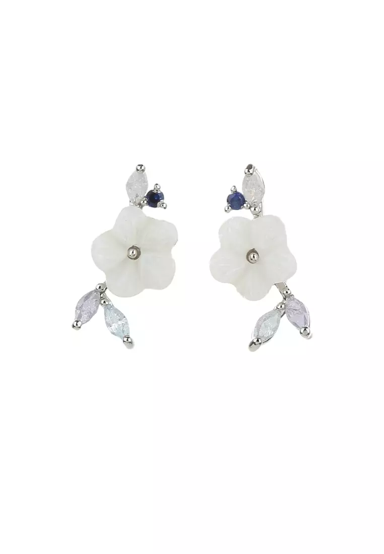 Gemstone deals silver earrings