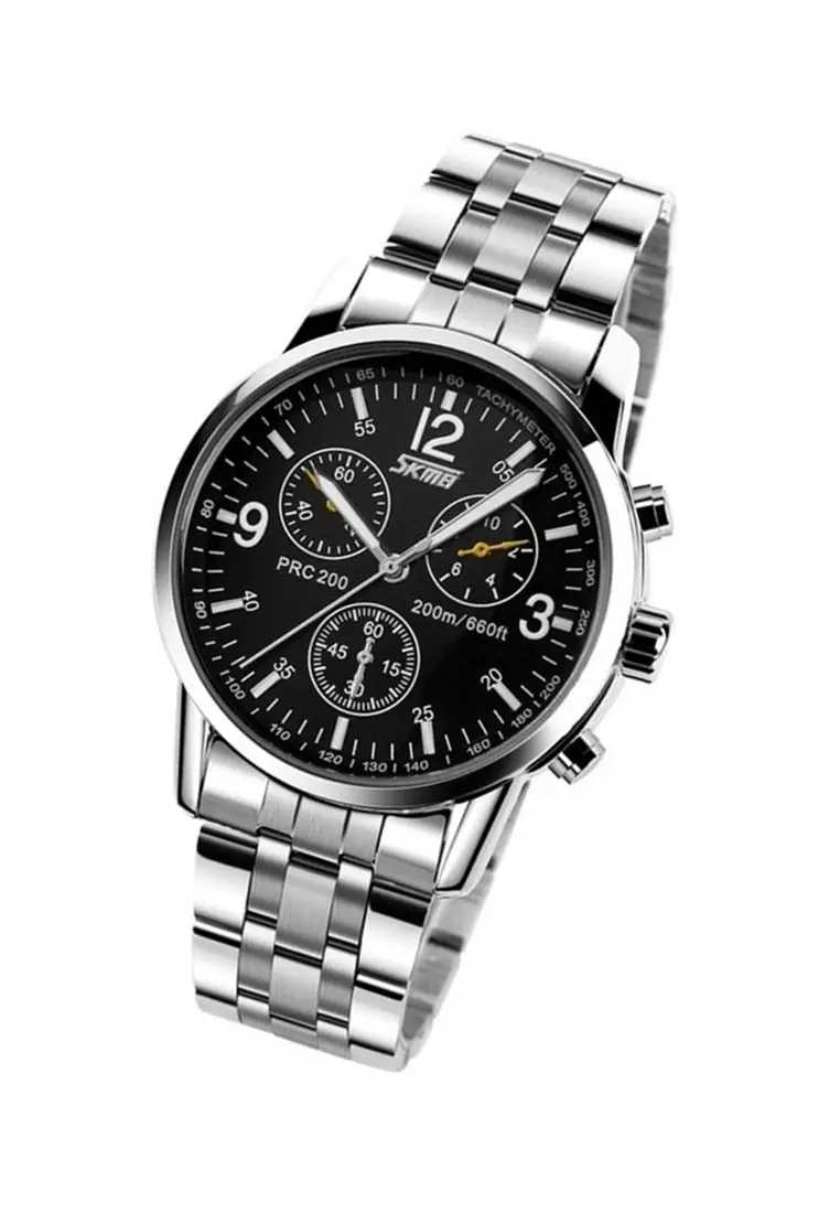 Jam Tangan Analog Pria Casual Waterproof Stainless Steel Strap MN41 ORIGINAL