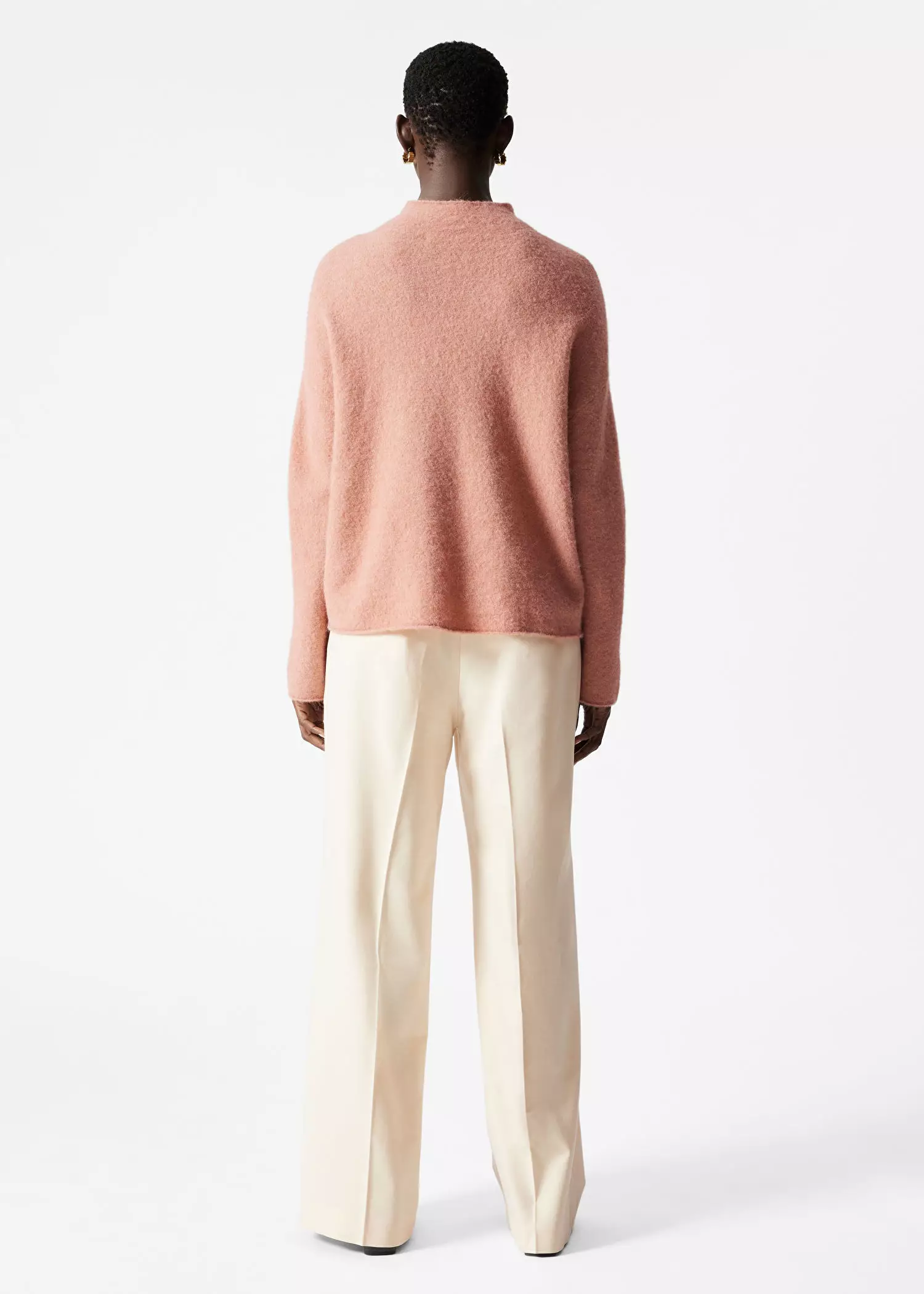 High-Neck Alpaca-Knit Jumper