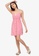 ZALORA BASICS pink Overlap Shoulder Tie Dress 9016FAA2A3BA6EGS_4
