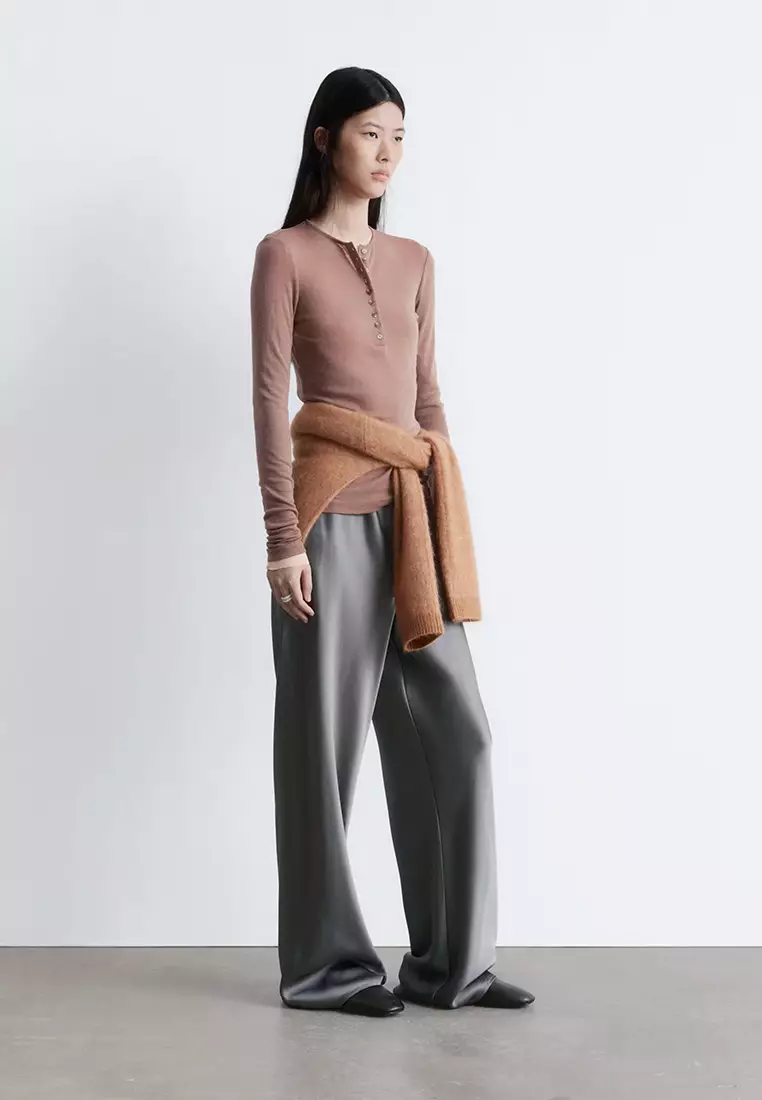 Drawstring Satin Trousers