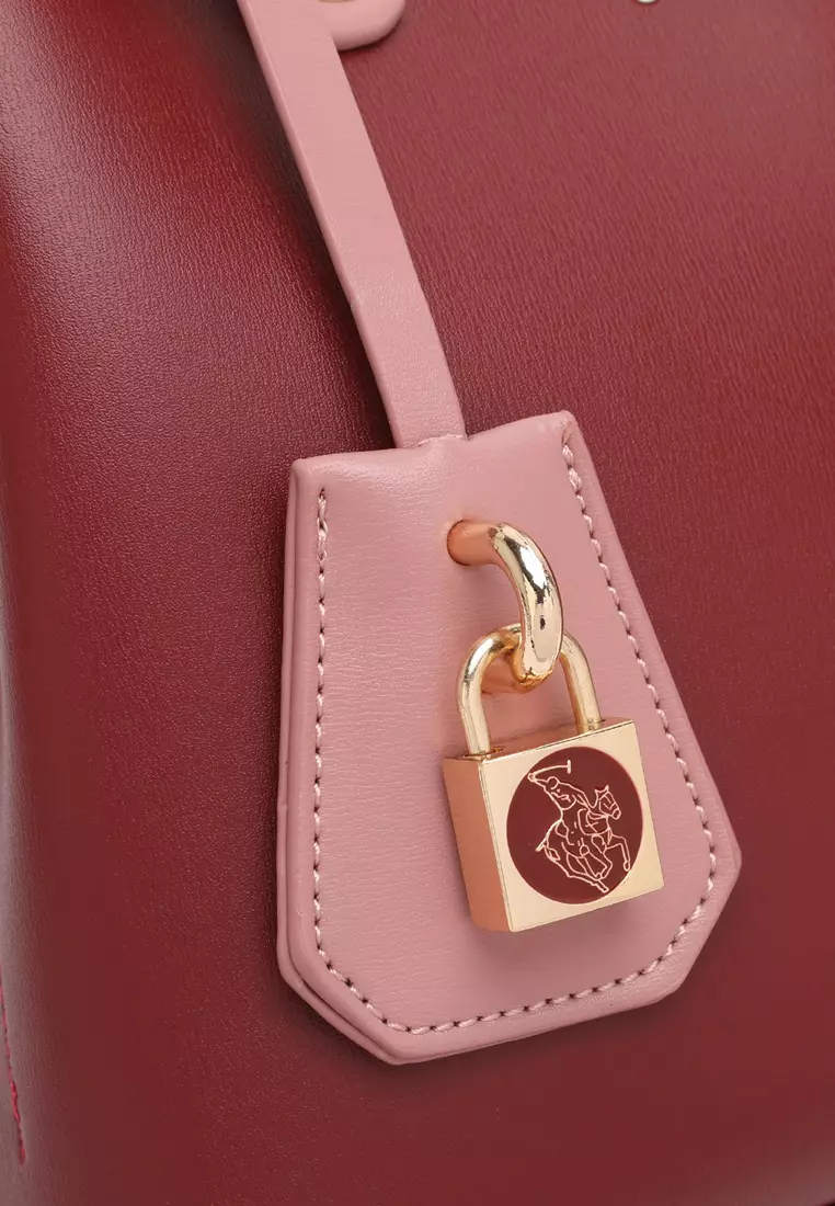 Women's Top Handle Bag / Sling Bag / Crossbody Bag - Red