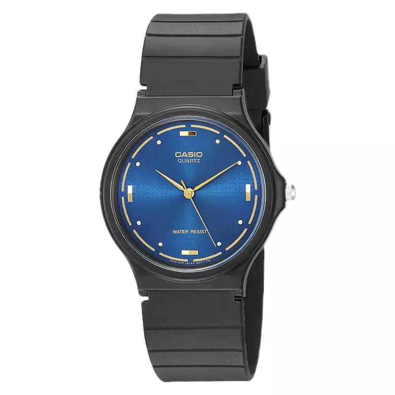 Jam Tangan Wanita Analog Casio Standard MQ-76-2ALDF MQ76 Blue Dial Black Resin Strap