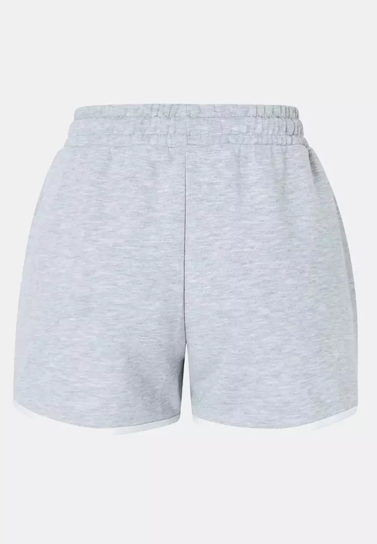 Gray Melange Color Block Fitted/Fitted Pocketed Ribbed Stretchy Knitted Top And Bottom Set Twoss26Au81