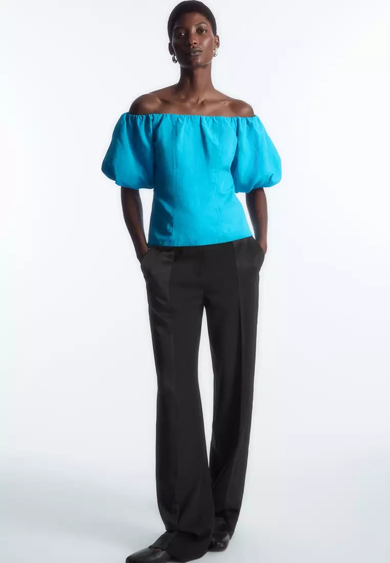 Off-The-Shoulder Puff-Sleeve Top