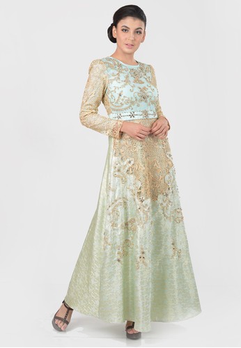 Gamis Brokat Gold Nusagates