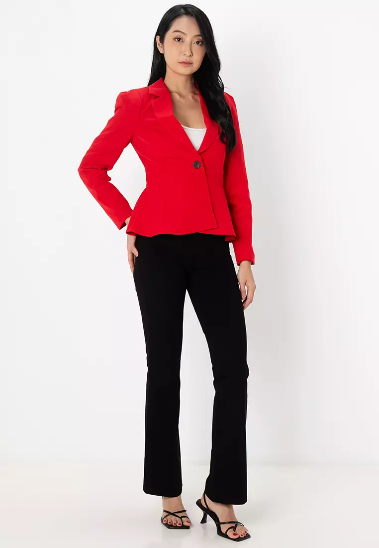 Tahina Fitted Peplum Blazer