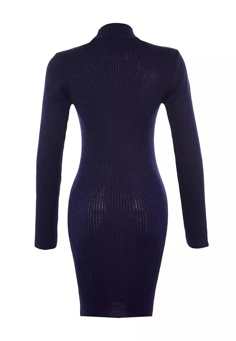 Mock Neck Knit Dress