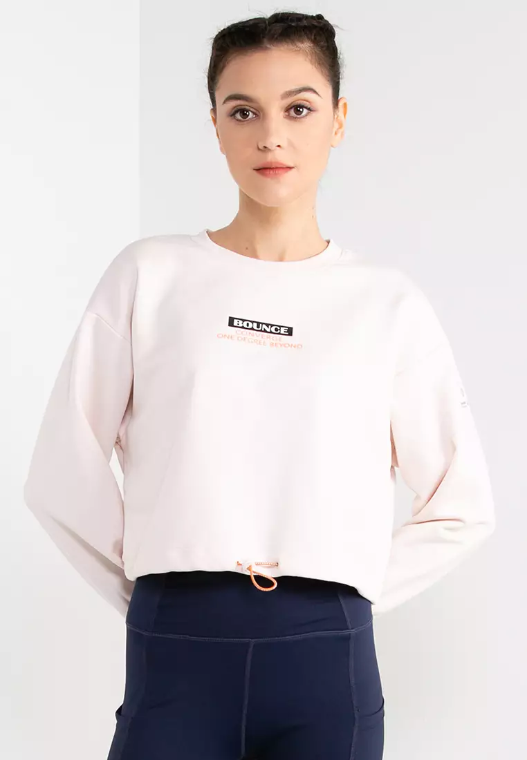 White clearance sweatshirt cropped