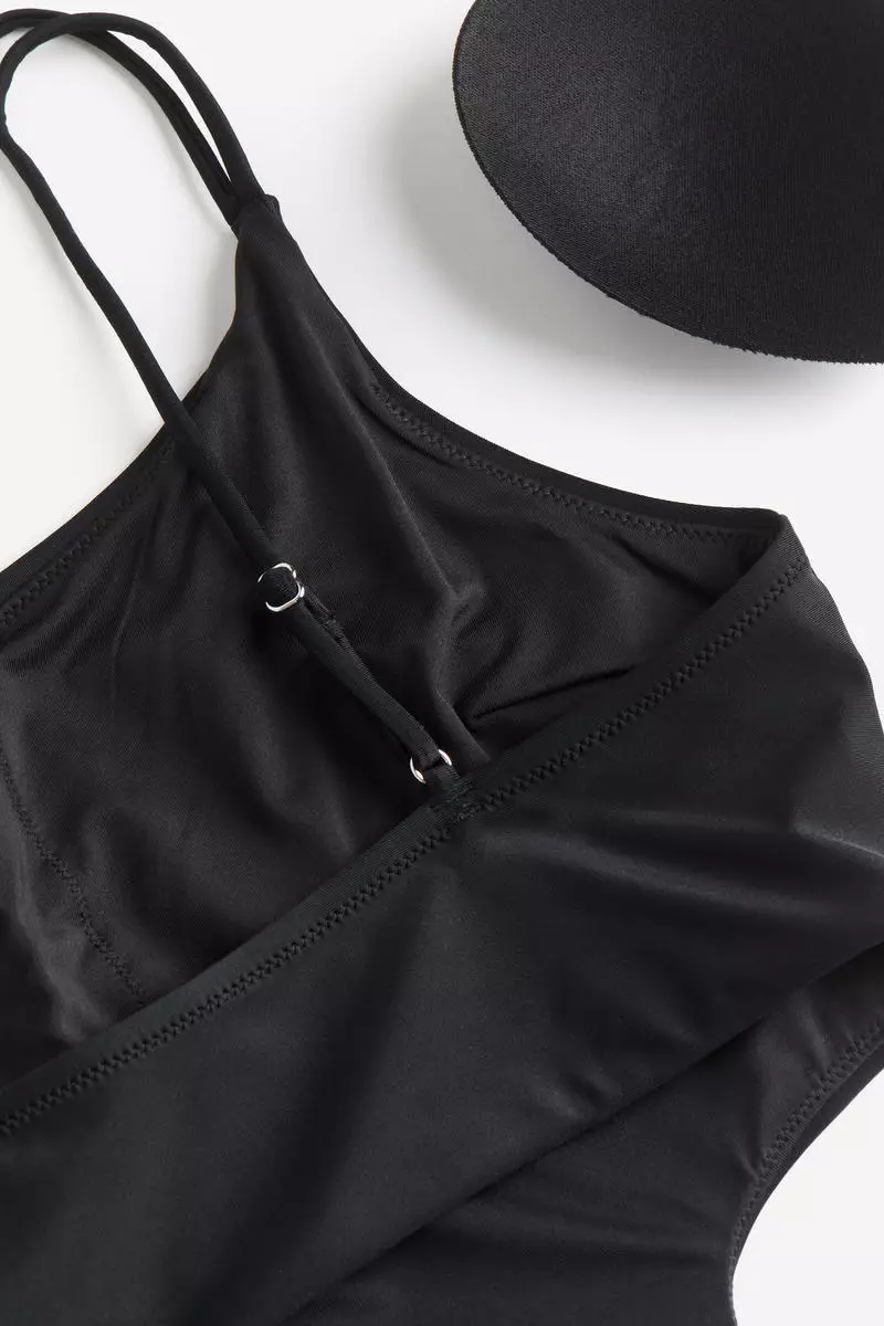 High leg one-shoulder swimsuit