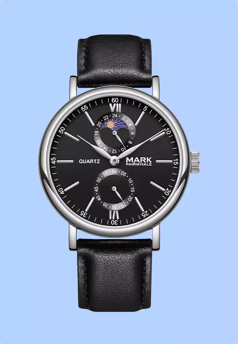 Unisex Quartz Watch, 41mm, Leather Strap