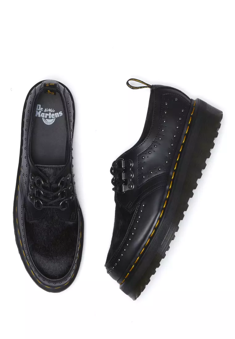 Ramsey Black 3-eye Leather Platform Creepers Women