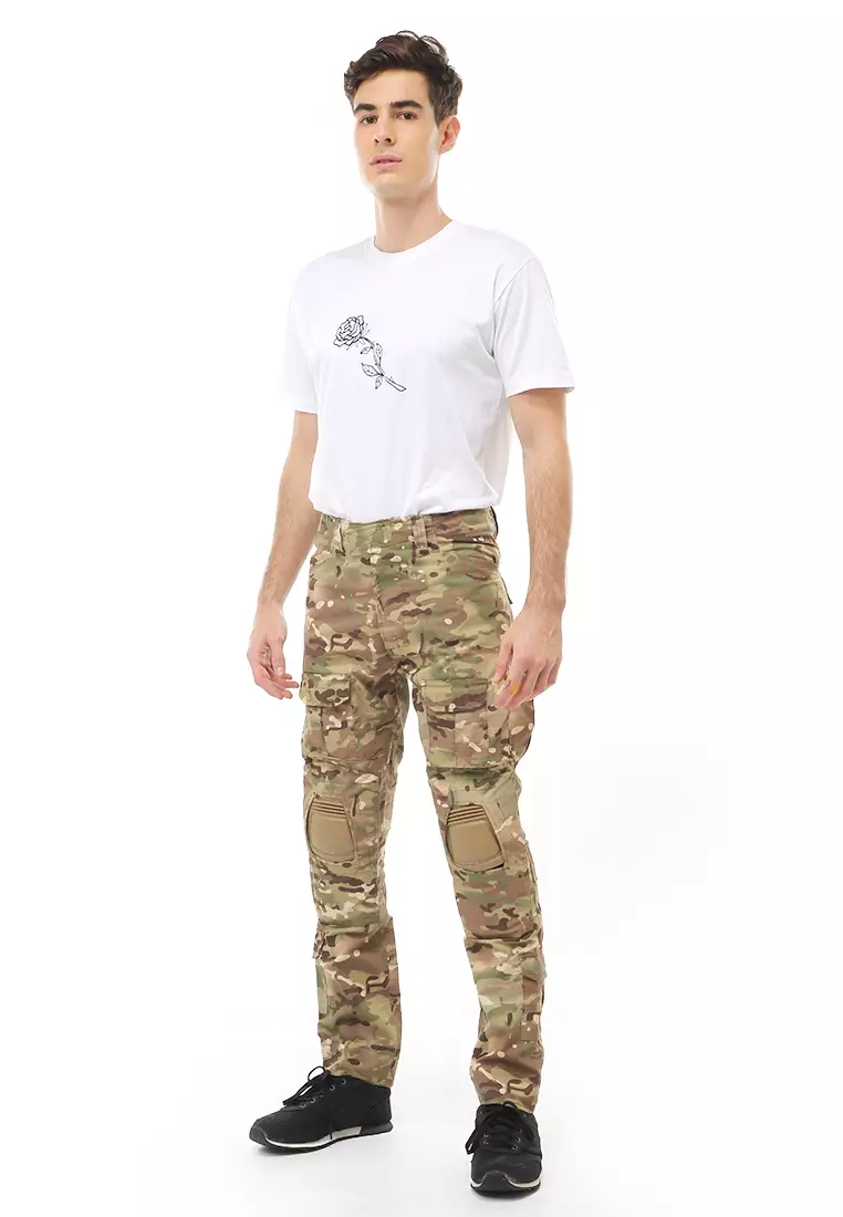 Locko Celana Airsoft Paintball Military Pants With Protector Material Abrasion Resistant Fabric ORIGINAL - Comouflage