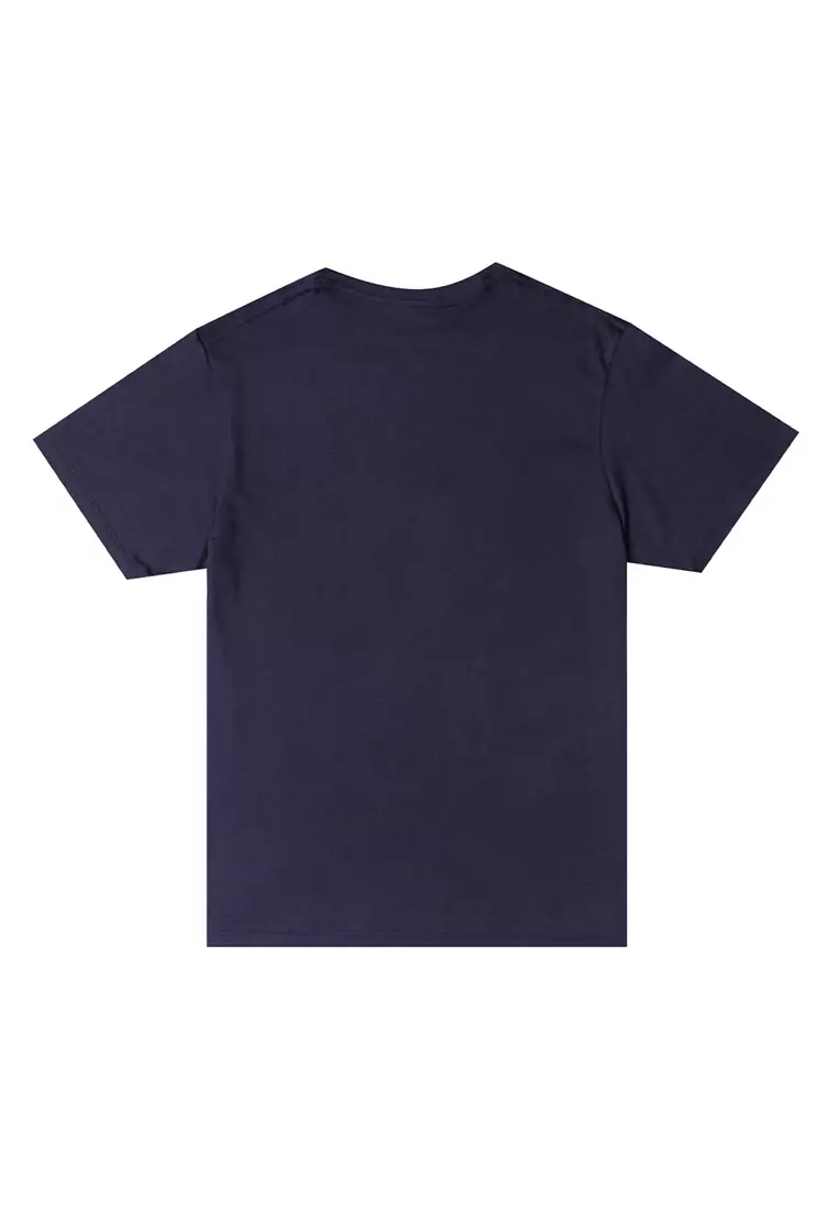 Mens Navy Blue Round Neck T-Shirt
