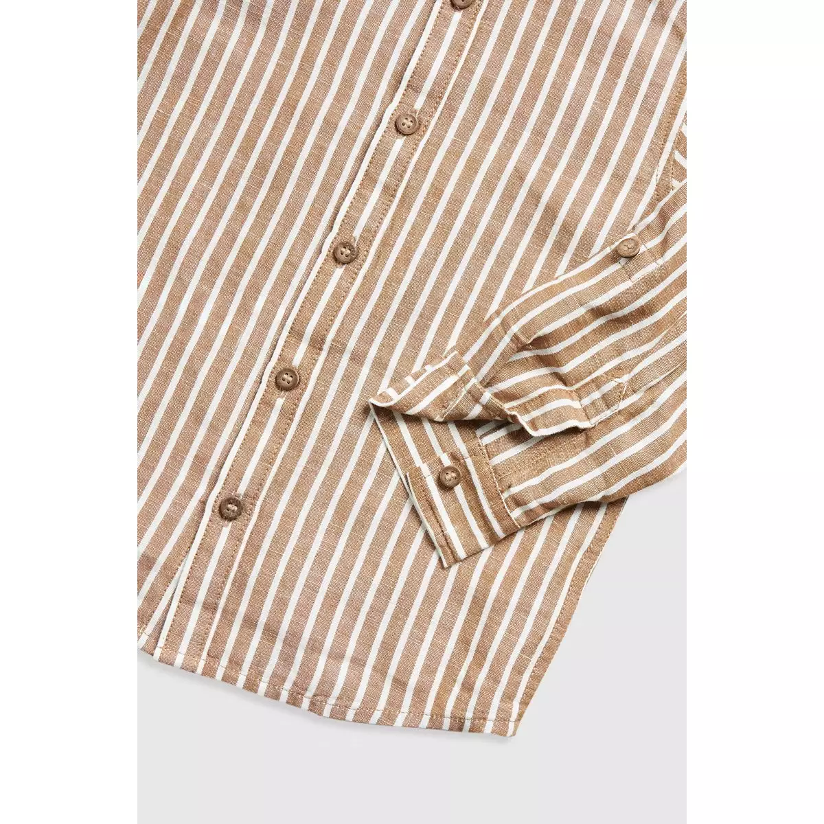 Mothercare Striped Linen Shirt - Kemeja Anak Laki-laki (Cokelat)