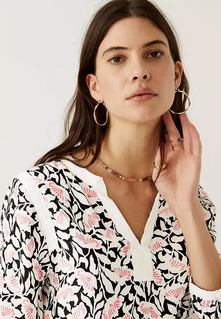 marks and spencer tie neck blouse