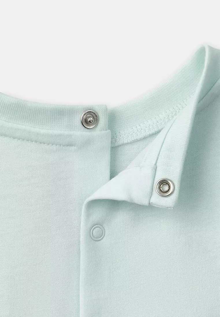 PALE TURQUOISE TURTLE PRINTED SHORT SLEEVE T-SHIRT