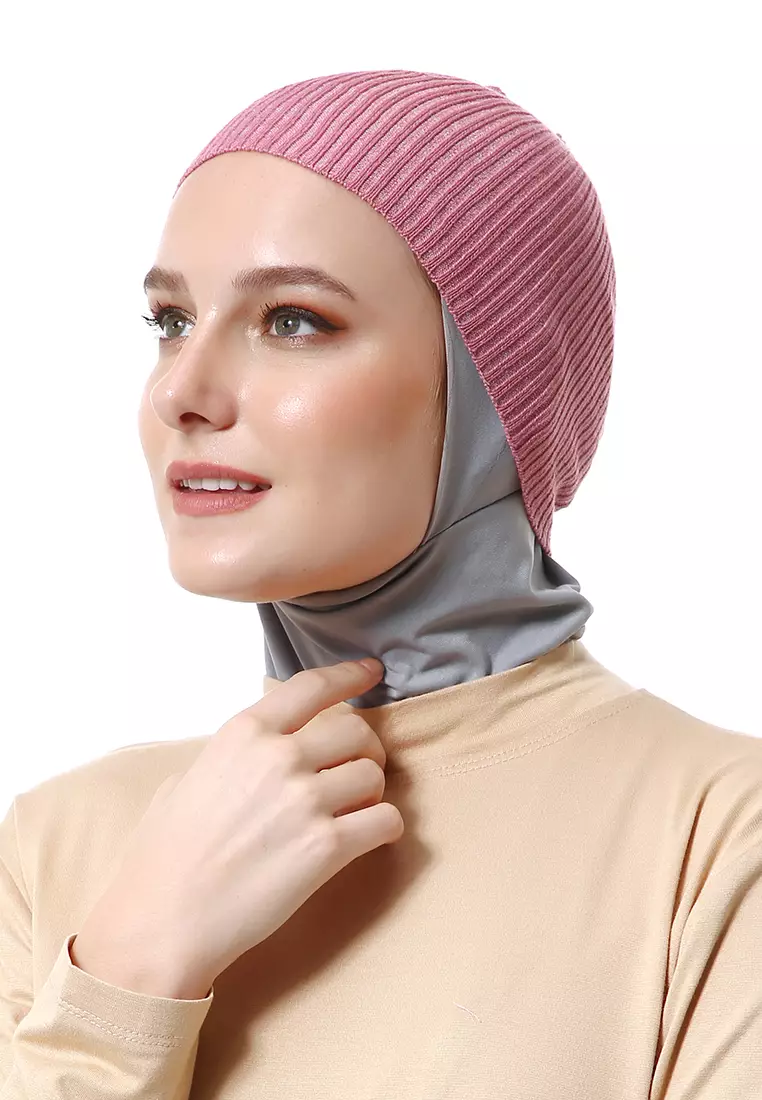 Irma Ciput Muslimah Wanita Motif Polos Simple Fashion Women - Pink