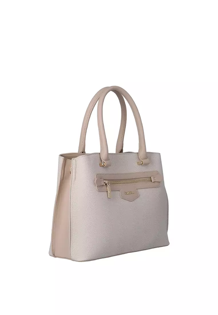 CR Solene Top Handle Bag - Beige