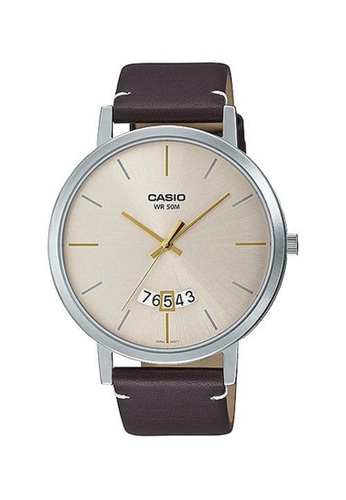 CASIO brown Casio Classic Analog Dress Watch (MTP-B100L-9E) EC0C0ACAE79B6FGS_1