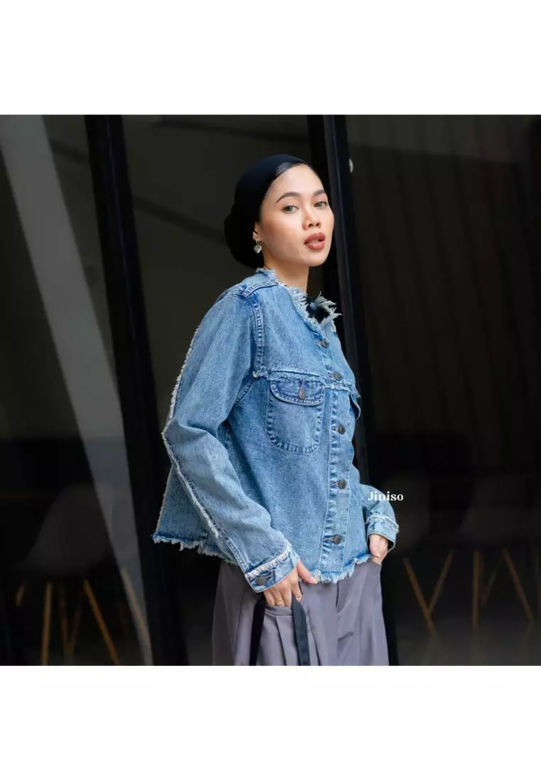 Jaket Jeans Oversize Dalma Blue Acid
