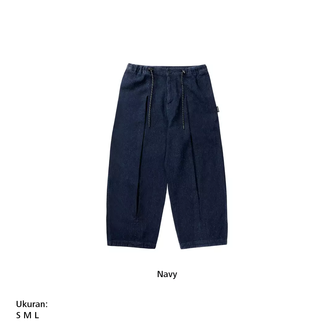 Tova Pants Wide Pants Celana Baggy Lebar Stylish - Navy