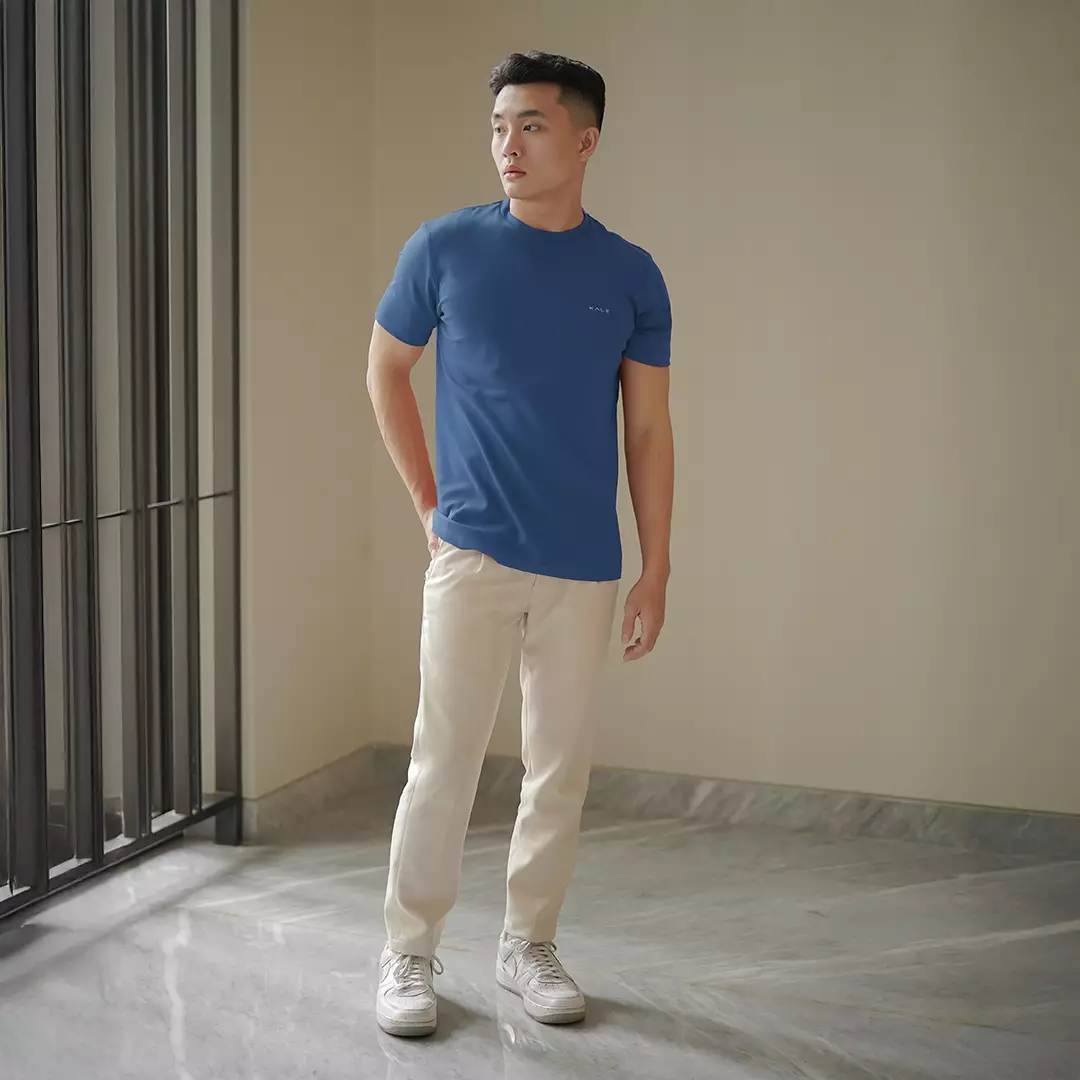 Kale JUNO DENIM/ Cotton Cloudy / Atasan Kaos Pria / Kaos Basic Pria