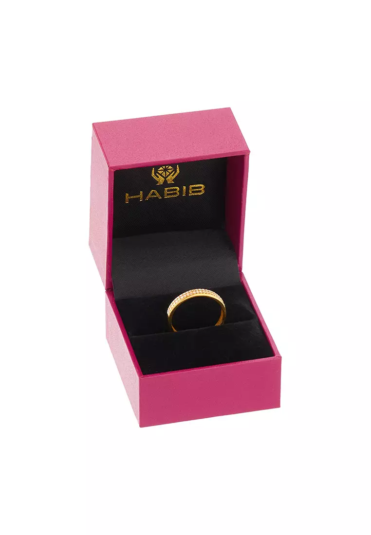 HABIB Oro Italia 916 Yellow and White Gold Ring GR58150125(YW)-BI (22K Gold)