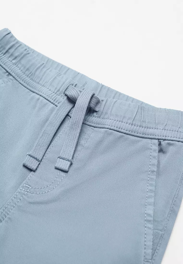 Contrast Waistband Chinos