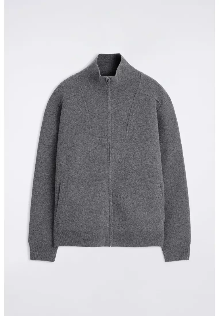 MERINO WOOL ZIP-UP TRACK JACKET