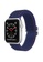 Kings Collection blue Navy Blue Wave Pattern Nylon Woven Rhinestone Buckle Apple Watch Band 42MM / 44MM / 45MM (KCWATCH1168) 39623ACD0FE0DFGS_2