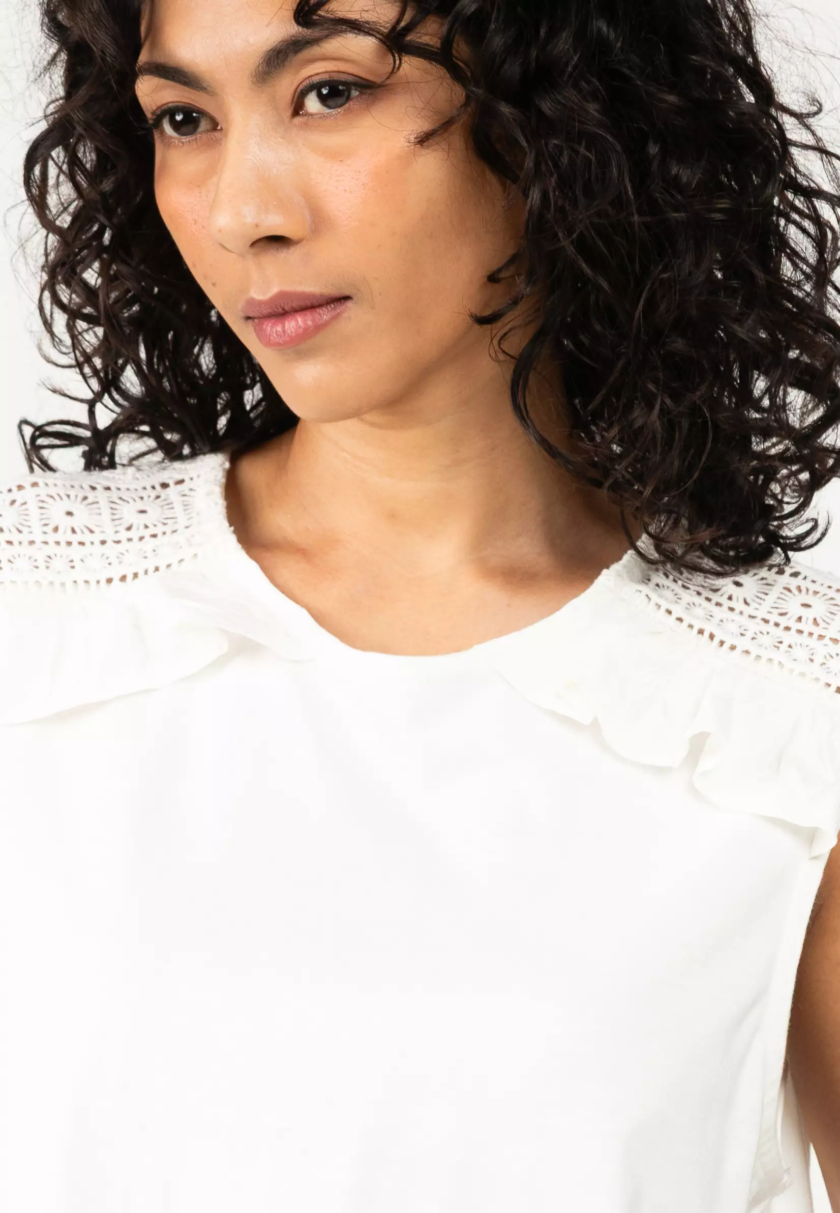 Okra Sleeveless Crochet Top