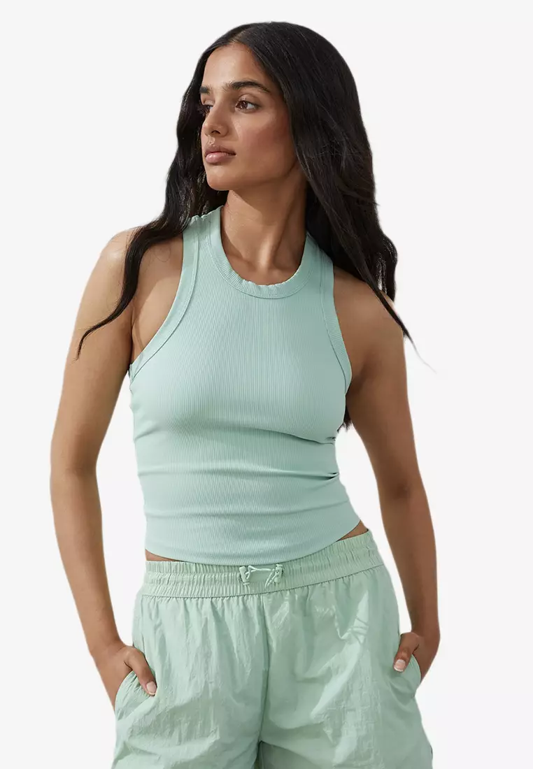 Ribbed Cotton Seamless Body Fit Tank