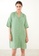LC WAIKIKI green Shirt Collar Straight Short Sleeve Cotton Women's Nightgown 2DF08AACFBBD4DGS_3