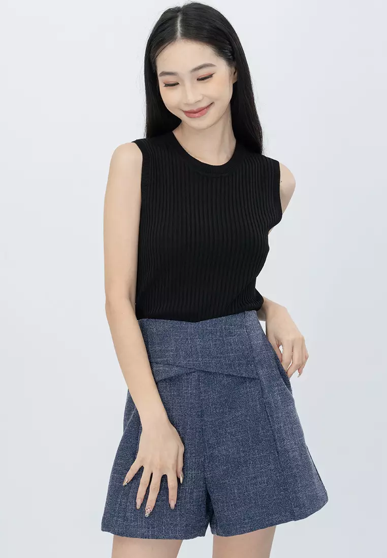 Knitted Sleeveless Basic Top