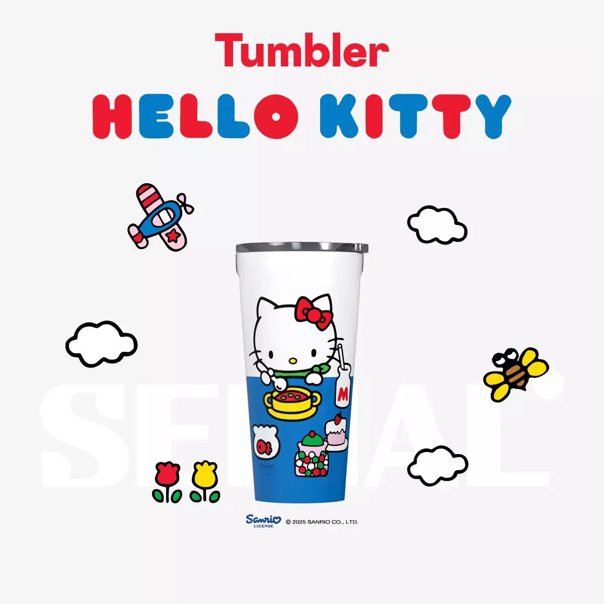 Corkcicle + Sanrio Characters - Hello Kitty Teatime Trinkets Tumbler