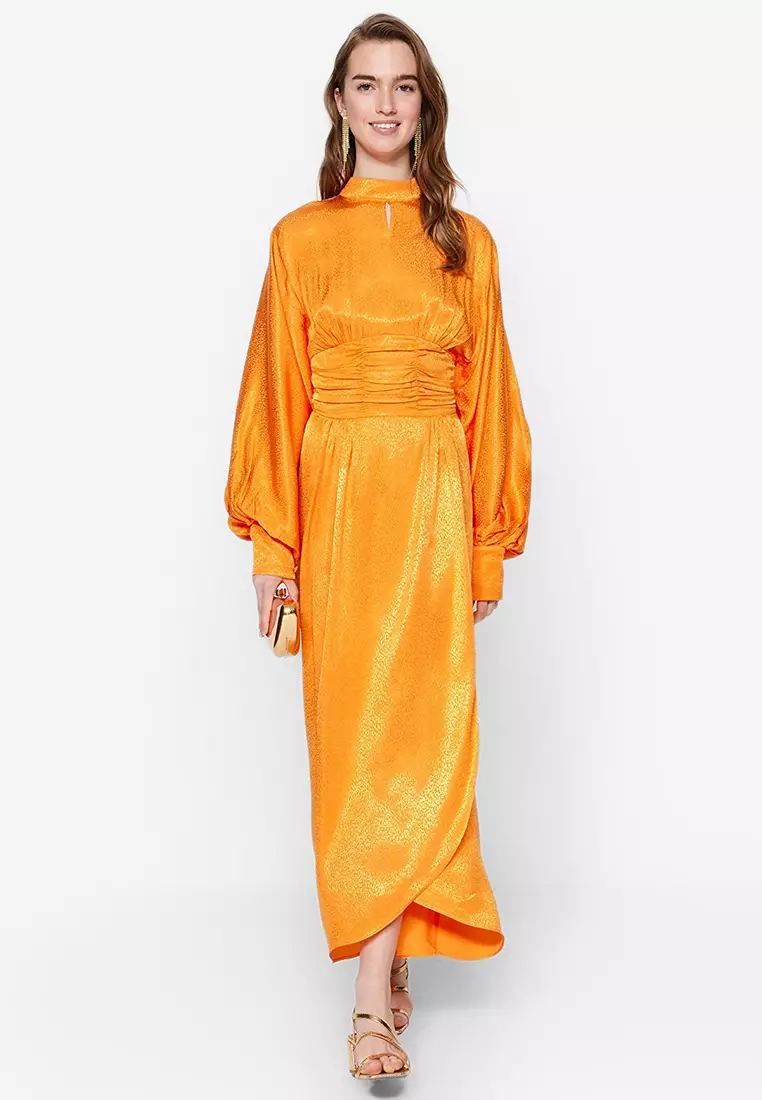 Buy Trendyol MODEST Balloon Sleeves Dress Online | ZALORA Malaysia