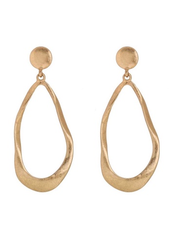 A-Excellence gold Open Statement Earrings in Round Shape 598D6ACC6E5C85GS_1