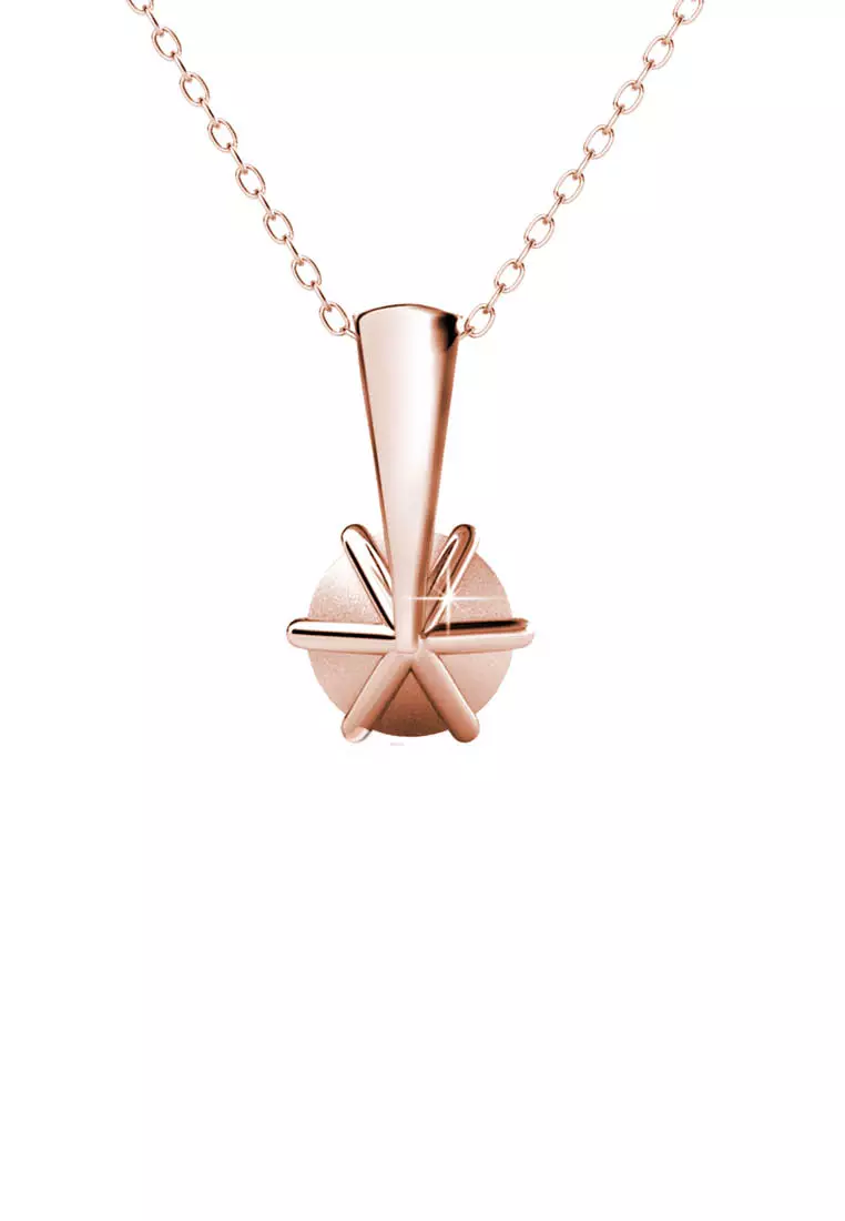 Her Jewellery Birth Stone Pendant (September, Rose Gold) - Luxury Crystal Embellishments plated with 18K Gold