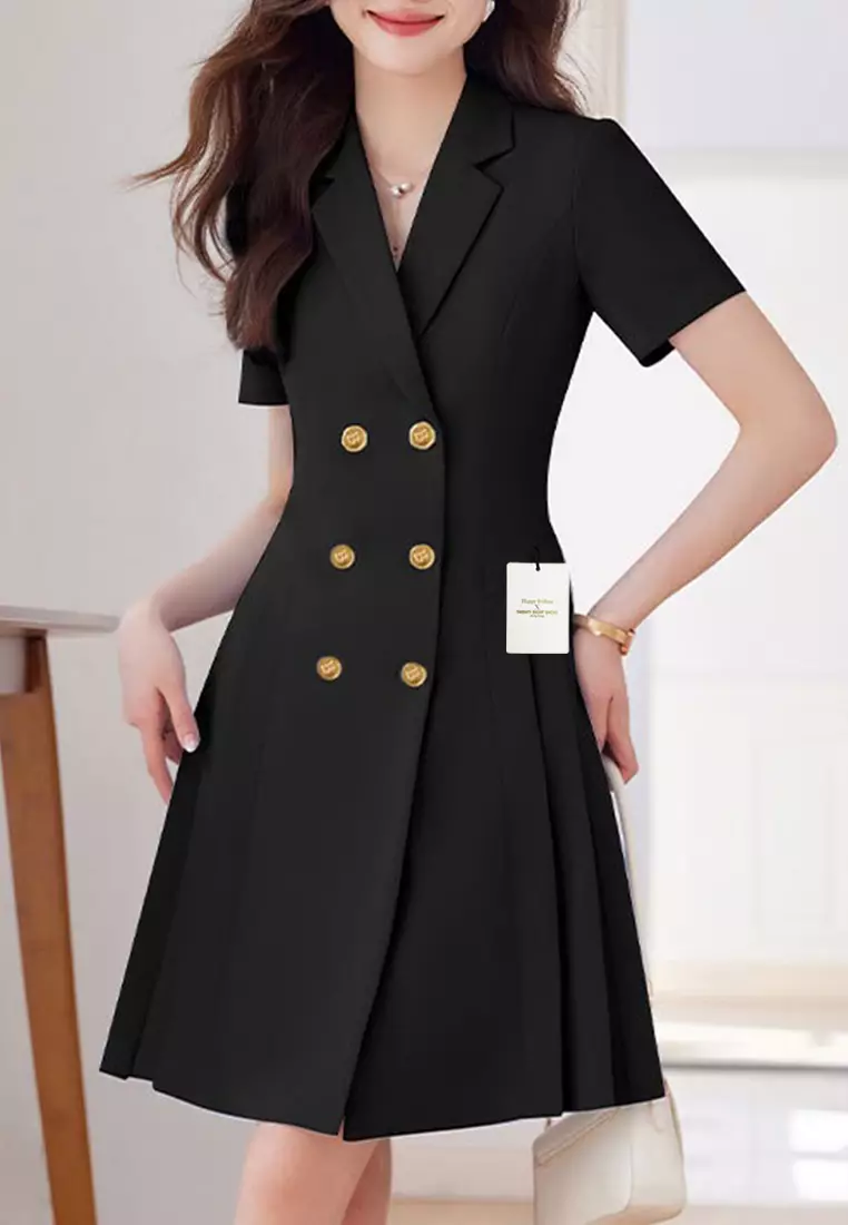 Elegant Short Sleeve Suit Dress YGH-EY8910
